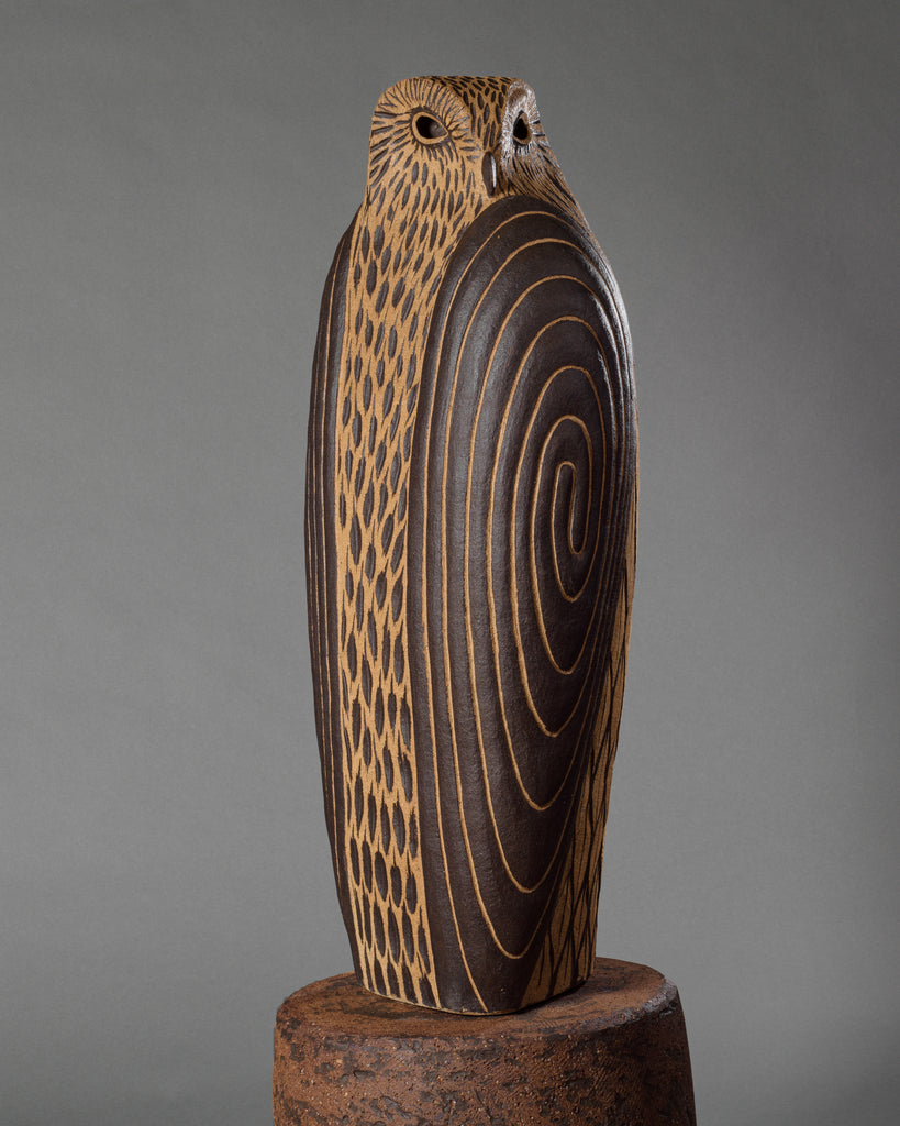 XL Wisdom Owl with Pedestal